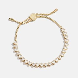 BaubleBar Brooke Heart Stones Tennis Bracelet New